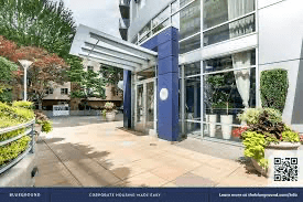 The residential entrance beside Tanoor, with a keypad by the door